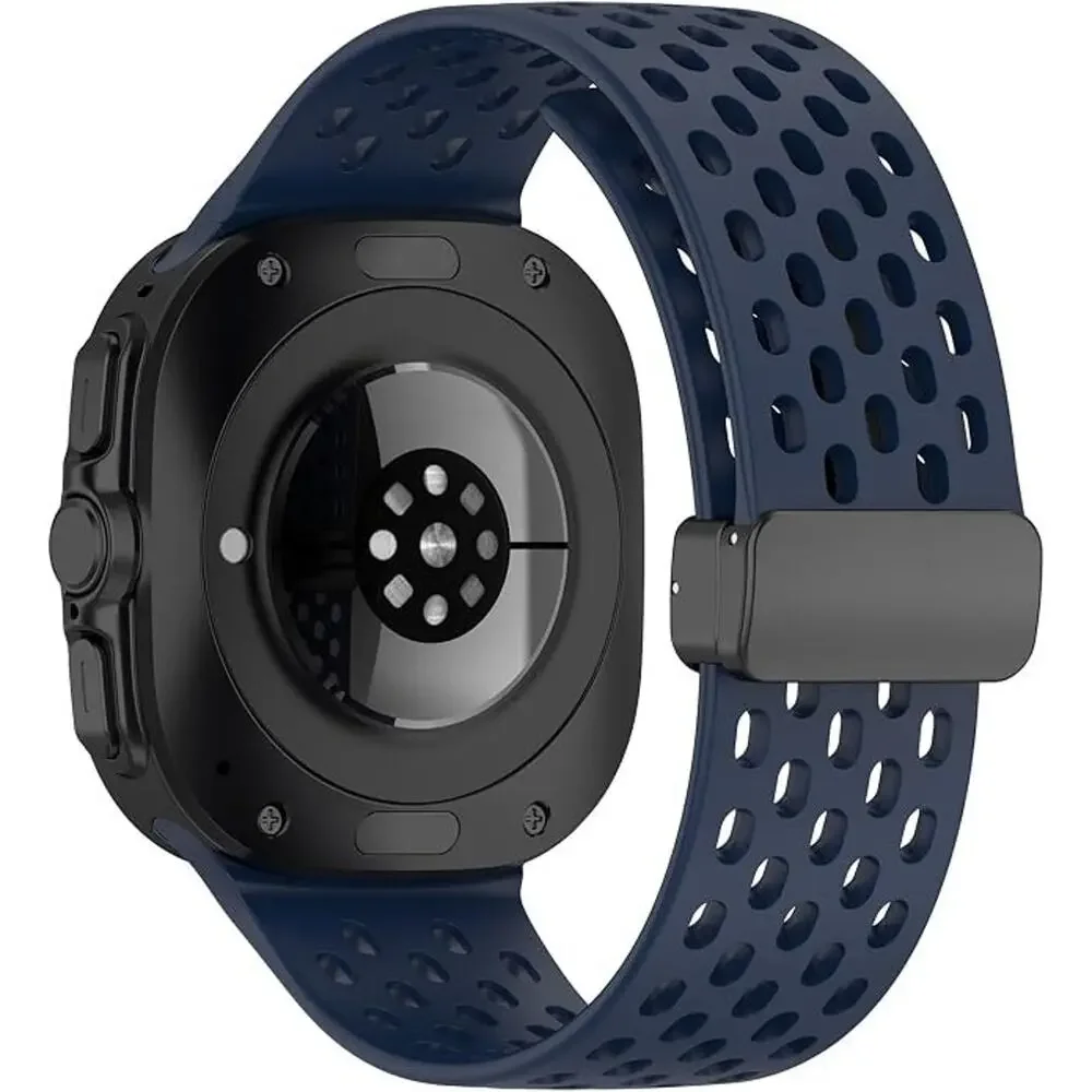 2PK Samsung Galaxy Watch 8 40/44mm & 8 Classic 46mm Silicone Band BLACK & BLUE